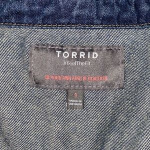 Torrid Jean Coat Jacket with Rips